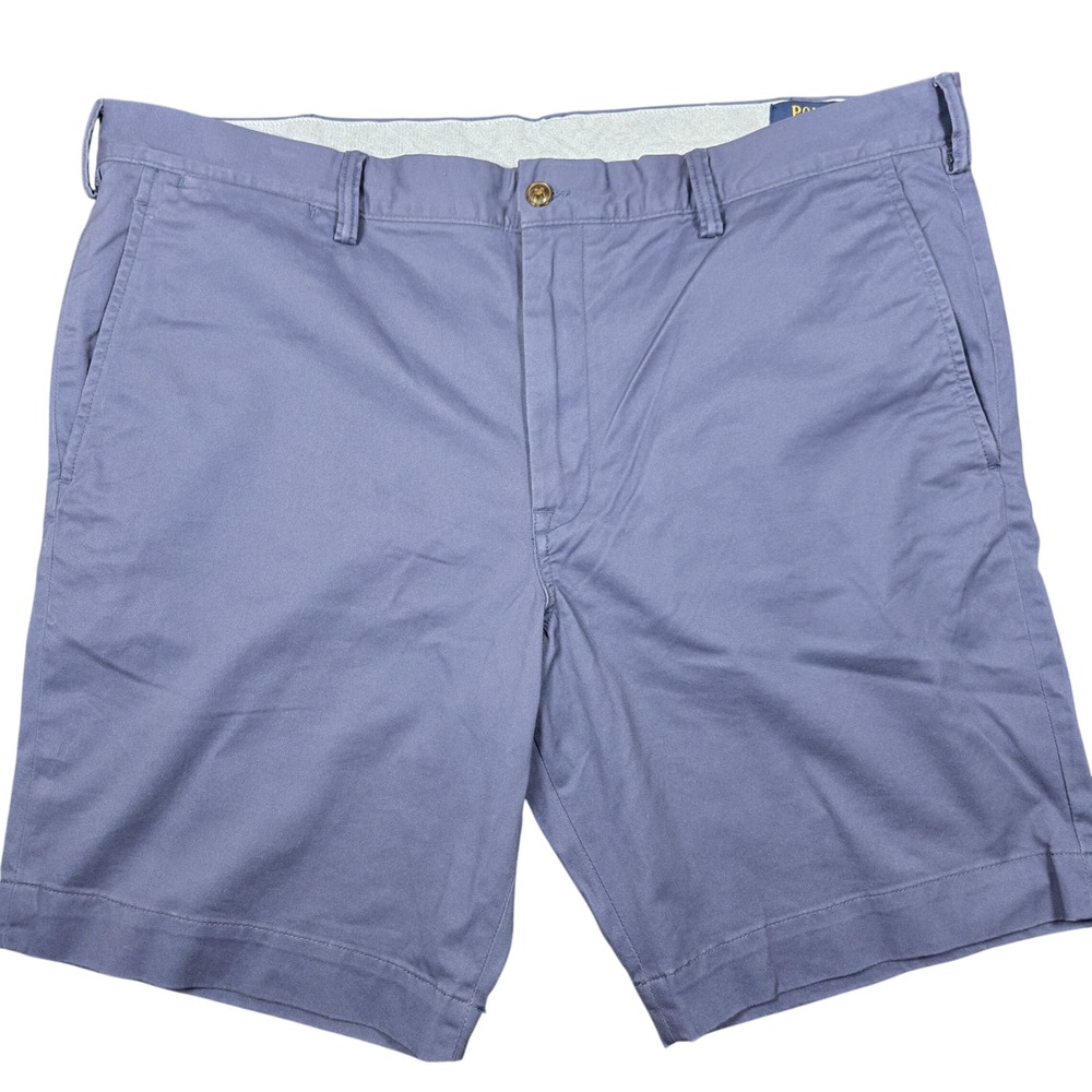 Polo Ralph Lauren Mens‎ Slim Fit Chino Shorts Blue Gray Stretch Cotton Twill 40